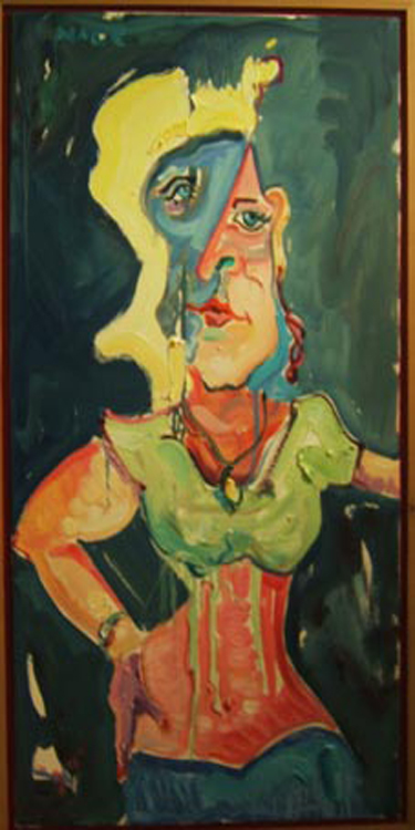 P002 2007 'Woman with Necklace, Wristwatch, and Earring' 18"x36"