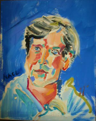 SOLD P072 2011 'Man in Blue Shirt' 16x20