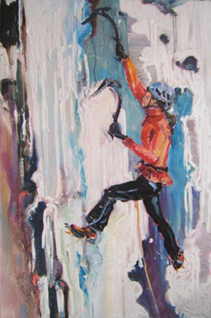 SOLD L014 2008 'Xchel Climbing' 20"x30" (also in People)