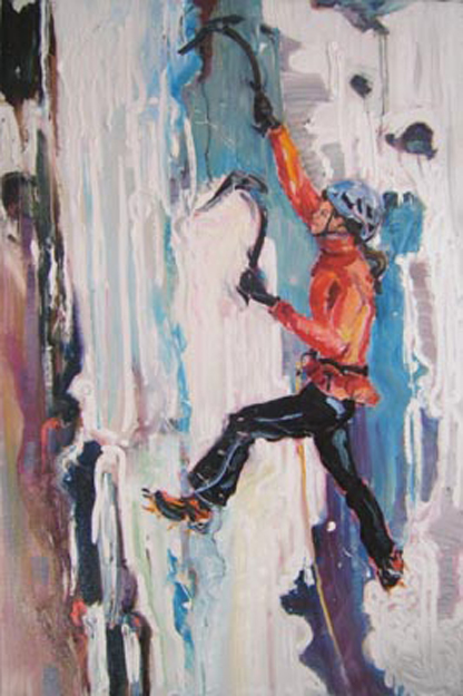 SOLD L014 2008 'Xchel Climbing' 20"x30" (also in Landscape)