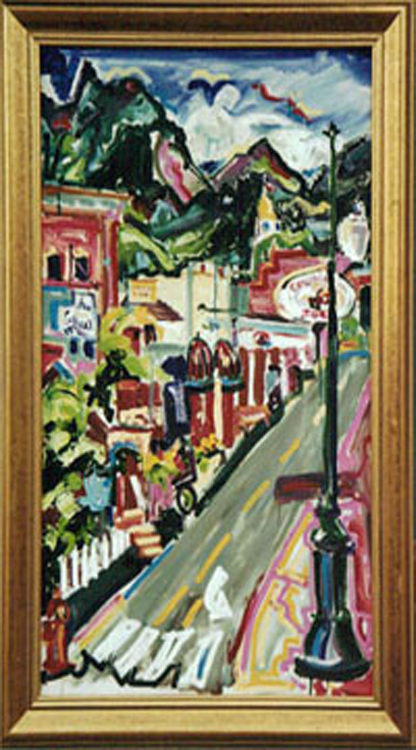 SOLD L033 2004 'Sunday morning in Ouray' 20"x36"