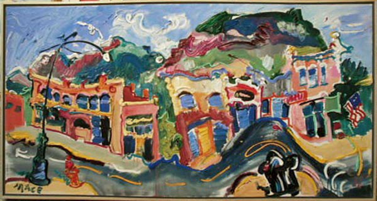 SOLD L040 2010 'Story Block Ouray, Colorado' 60"x32"
