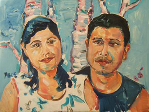 SOLD P006 2008 'Mexican Couple' 24"x18"