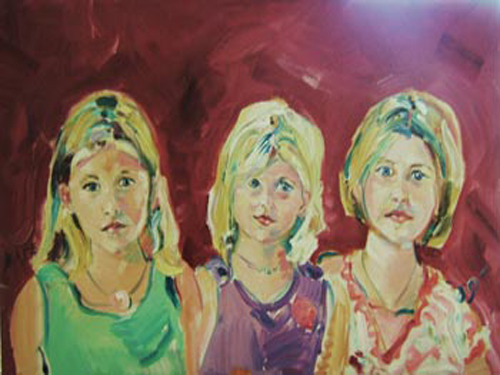 SOLD P049 2009 'Three Sisters' 24"x18"