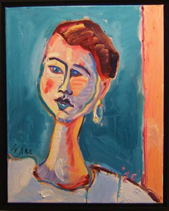 SOLD P056 2010 'Woman with Earring' 16"x20"
