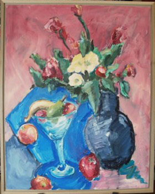SL023 'Flowers with Fruit' 24"x30" Oil